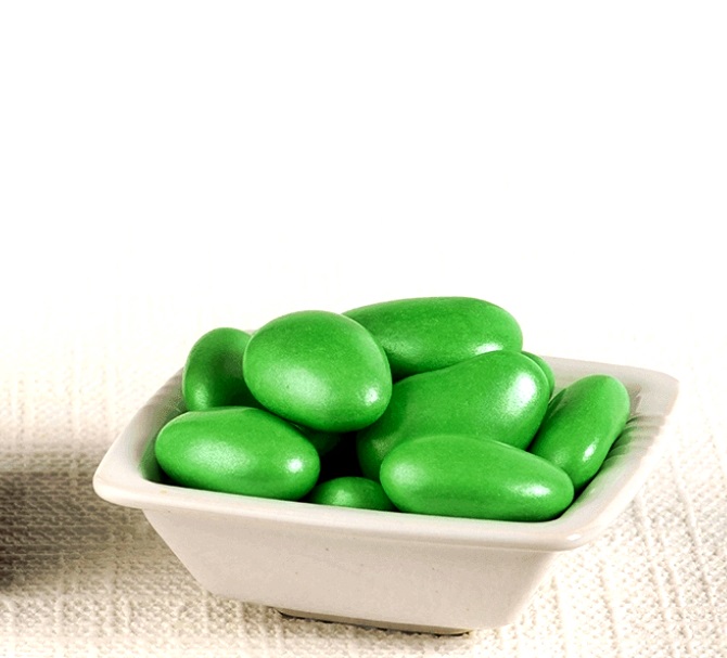 BİND DRG-5035 PREMIUM ÇİKOLATALI YEŞİL BADEM DRAJE (KG FİYATI 698 TL'DİR , KUTUSU 4 KG'DIR.)
