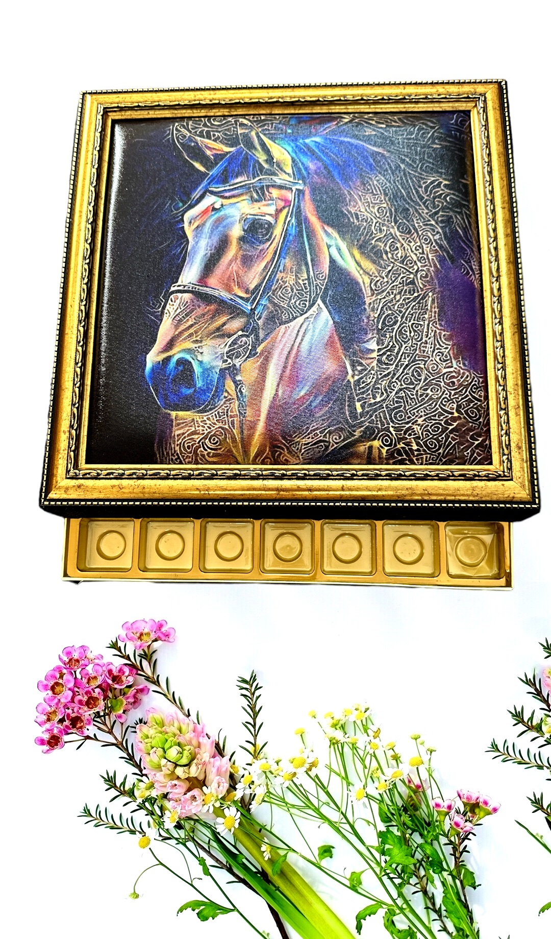 LB 49 GÖZLÜ KANVAS ÜZERİ SİMLİ ALTIN EL İŞÇİLİĞİ ÇALIŞMASI 32*32 CM -58