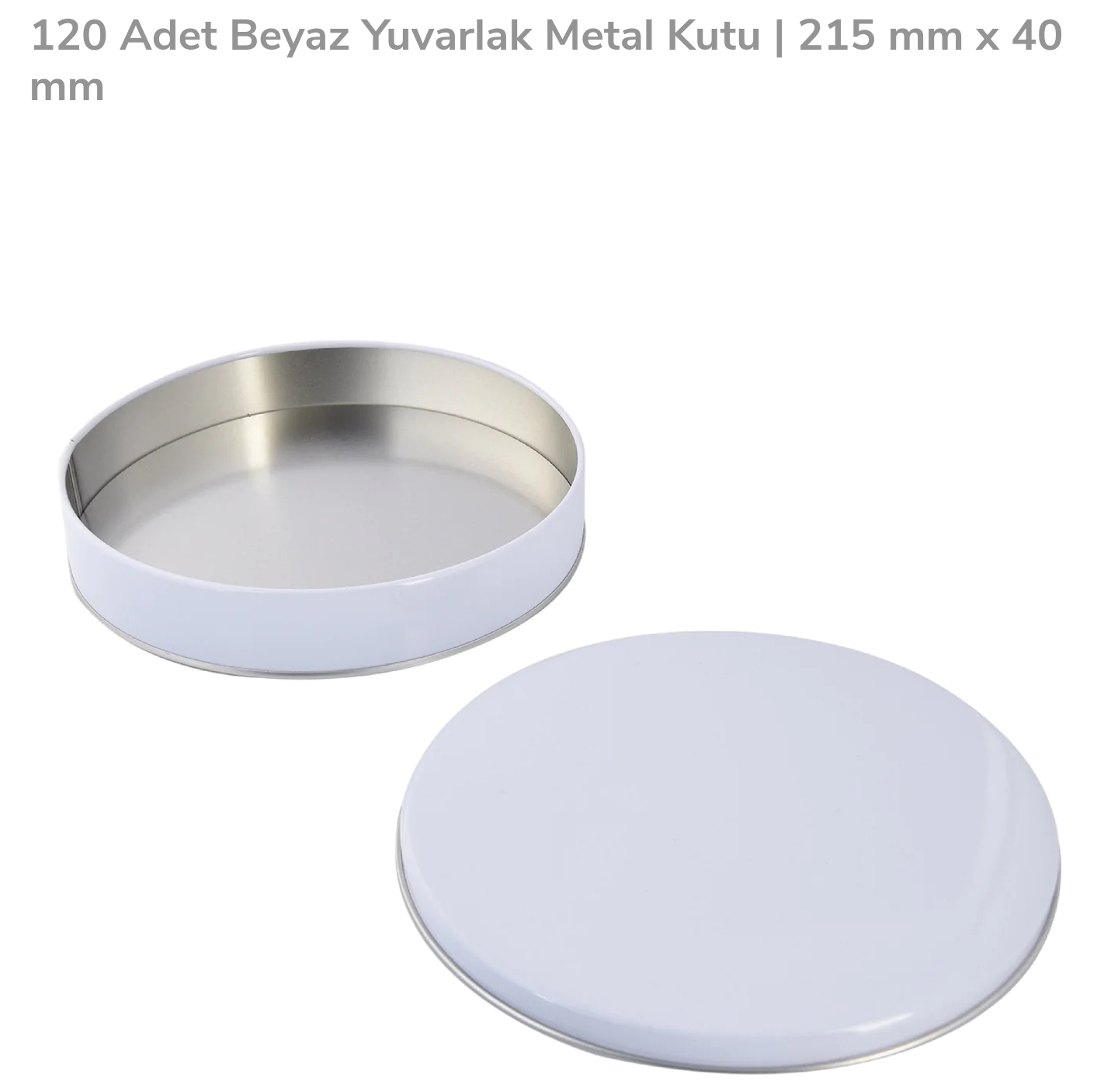 MŞ 215*40 MM YUVARLAK İÇİ ŞEFFAF METAL KUTU