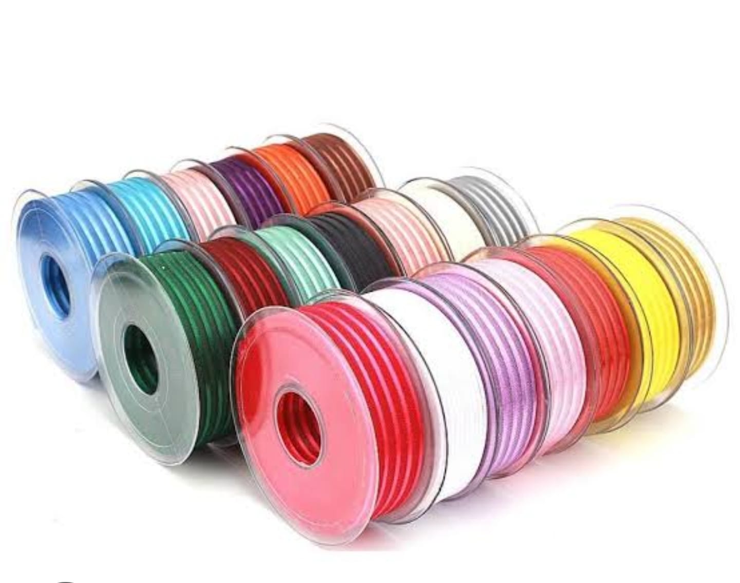ÇİZGİLİ ŞİFON KURDELE 2.5 CM YADA  3 CM TÜM RENKLER