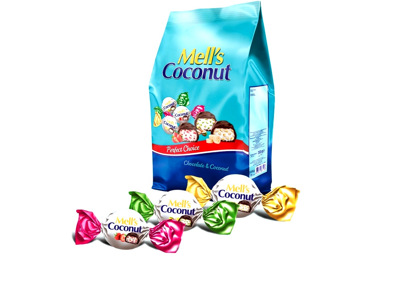 MELL'S COCONUT 500 GR POŞET HİND.CEVİZLİ ÇİKOLATA 3020