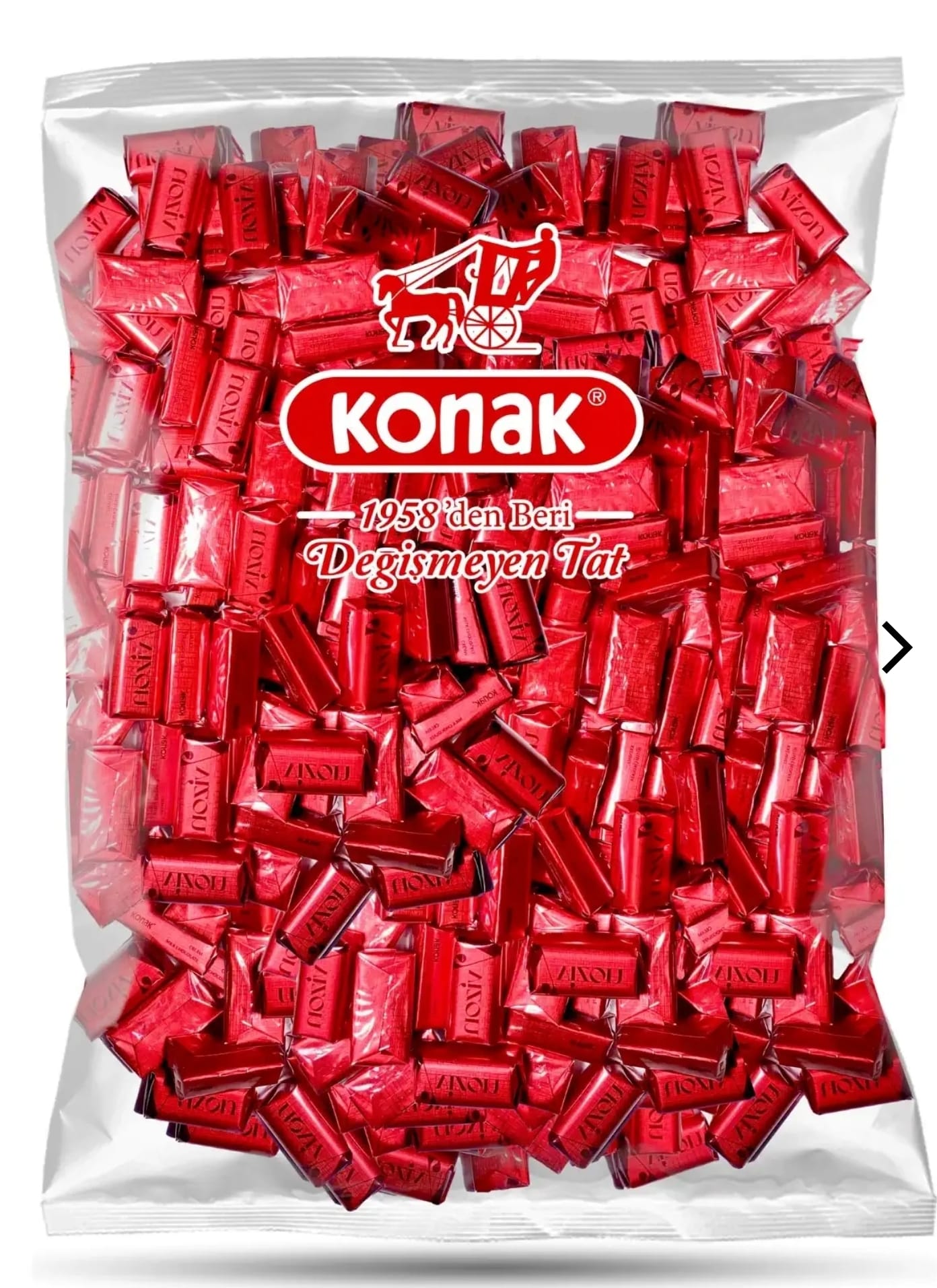 KONAK 3789 -- VİZON SÜTLÜ ÇİKOLATA 1000 GR (KG FİYATIDIR. KOLİ İÇİ 5 KG'DİR) 320016