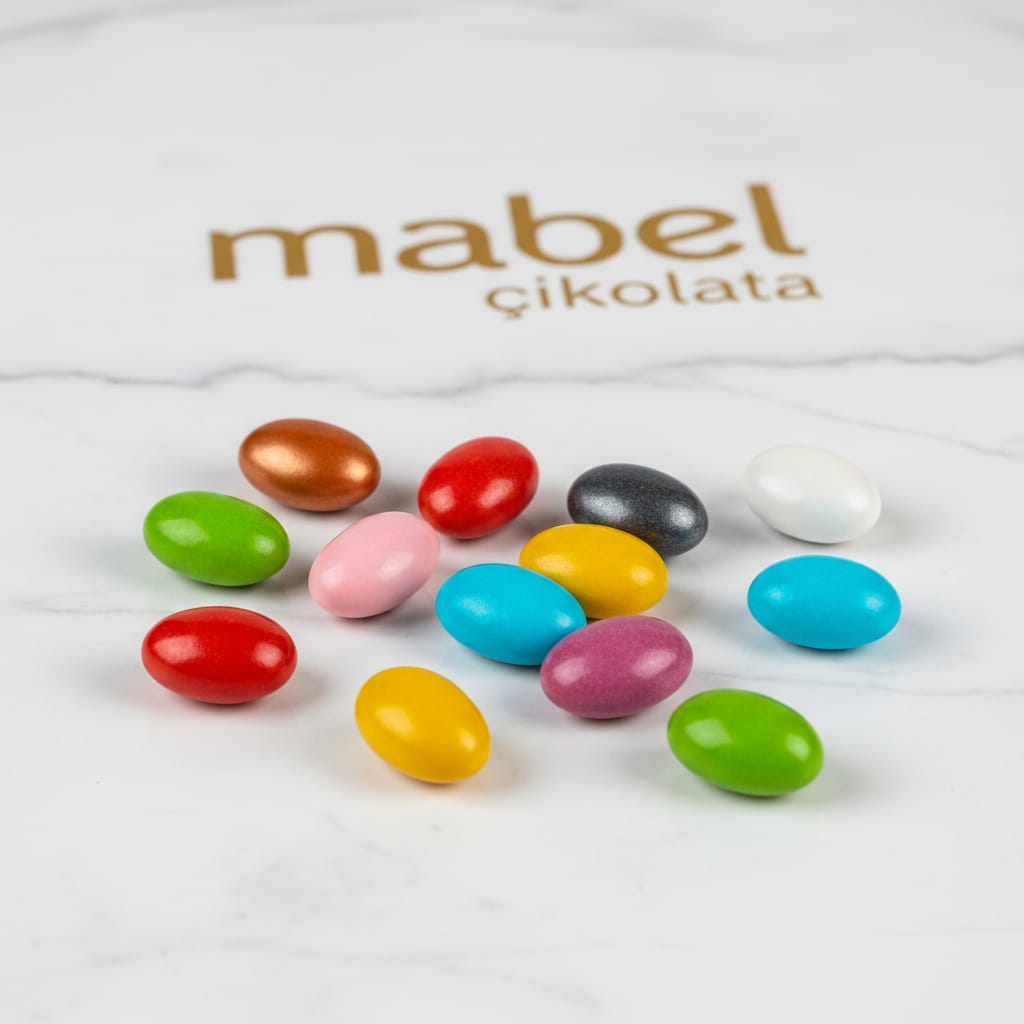 MABEL / 80409 RENKLİ MİX BADEM DRAJE SÜTLÜ ÇİKOLATA (KG FİYATI 933 TL'DİR , KOLİ İÇİ 3 KG'DİR) (20593)