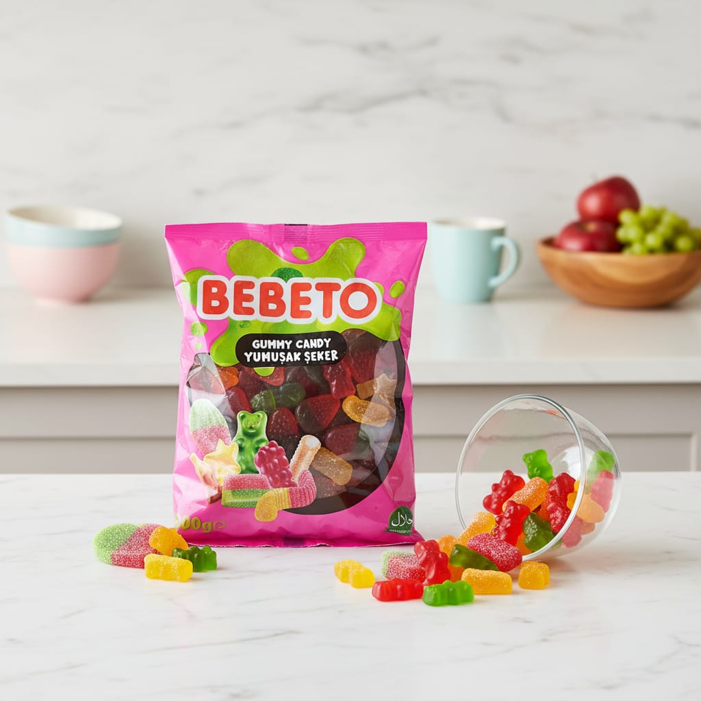 BEBETO JELİBON ÇİLEK ORTA BOY 1000 GR -90