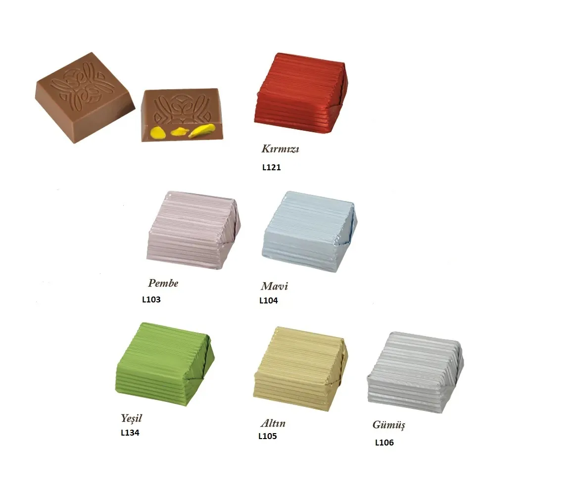 BOLÇİ -- L103 / PEMBE Yaldızlı Antep Fıstıklı Kare Spesiyal (KG FİYATI 1368 TL'DİR. KOLİ İÇİ 2250 KG'DİR)