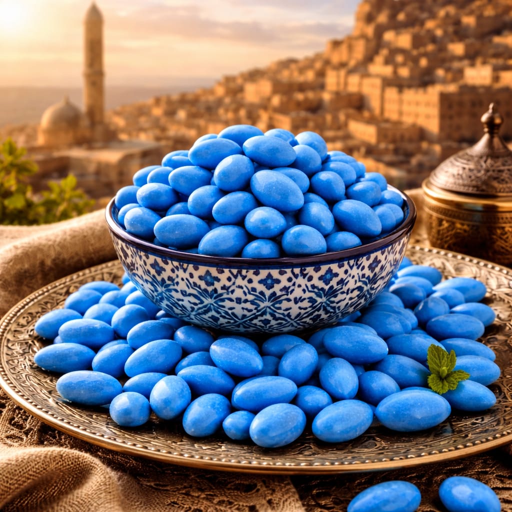 PREMIUM MARDİN YÖRESEL MAVİ BADEM ŞEKERİ (KG FİYATI 498 TL'DİR. KOLİ İÇİ 3 KG'DIR)
