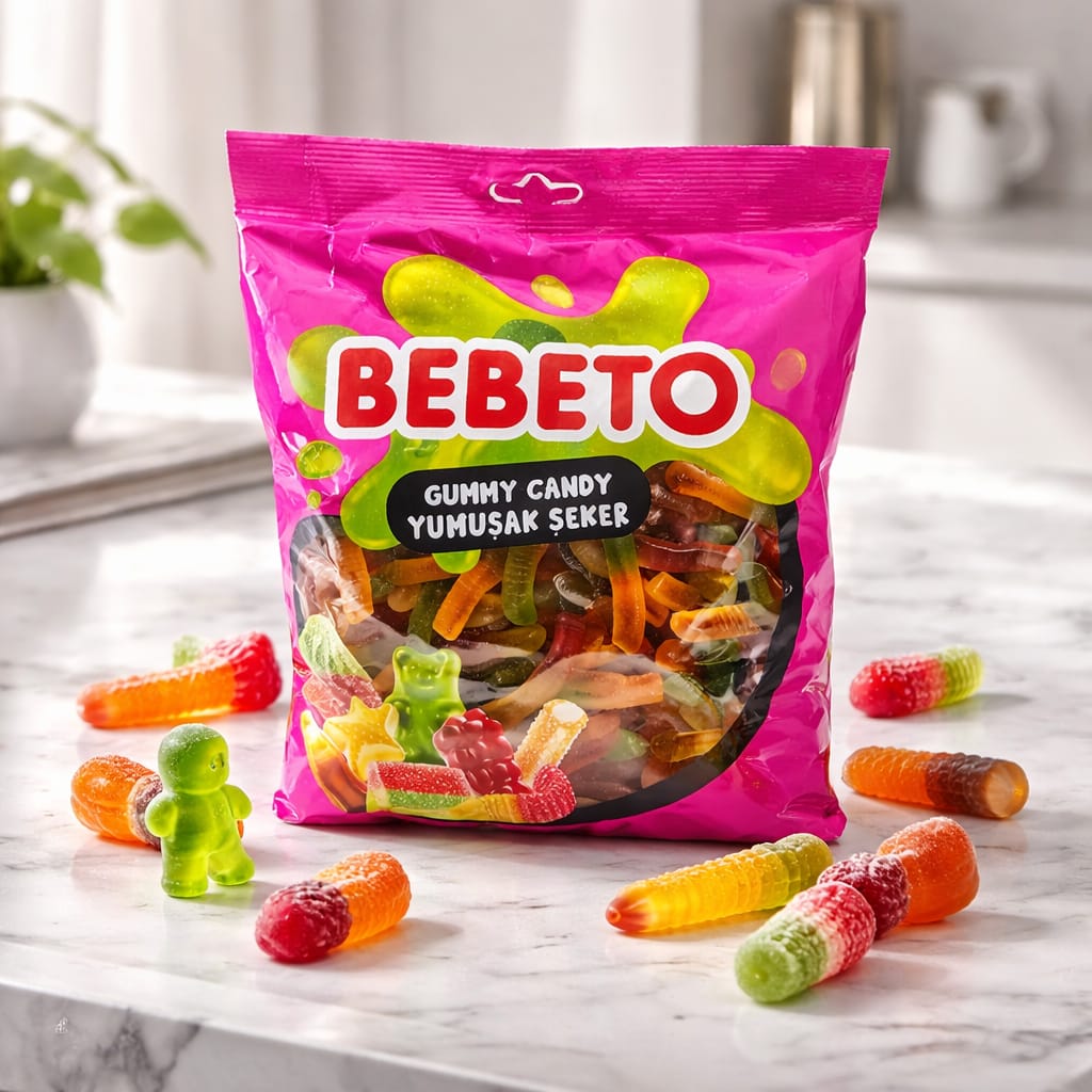 BEBETO JELİBON MEYVELİ YILAN BÜYÜK BOY 1000 GR -991