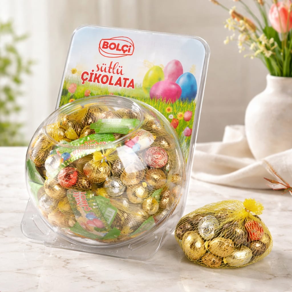 BOLÇİ - BK131 /Sütlü Yumurta Çikolata 70g (ADET FİYATI 81 TL'DİR. KÜRE İÇİ 24 ADETTİR.)