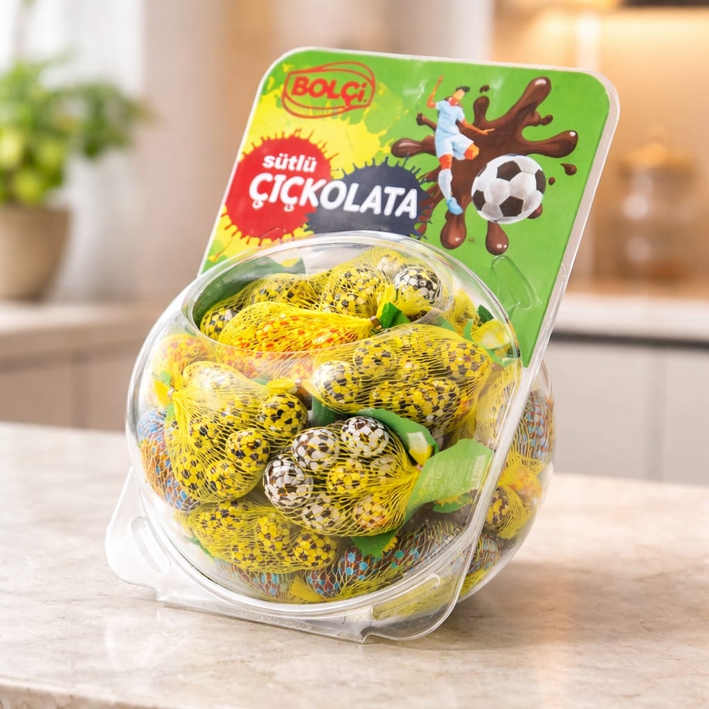 BOLÇİ BK130  SÜTLÜ TOP ÇİKOLATA KÜRE 70GRx22ADET (ADET FİYATI 81 TL'DİR.)