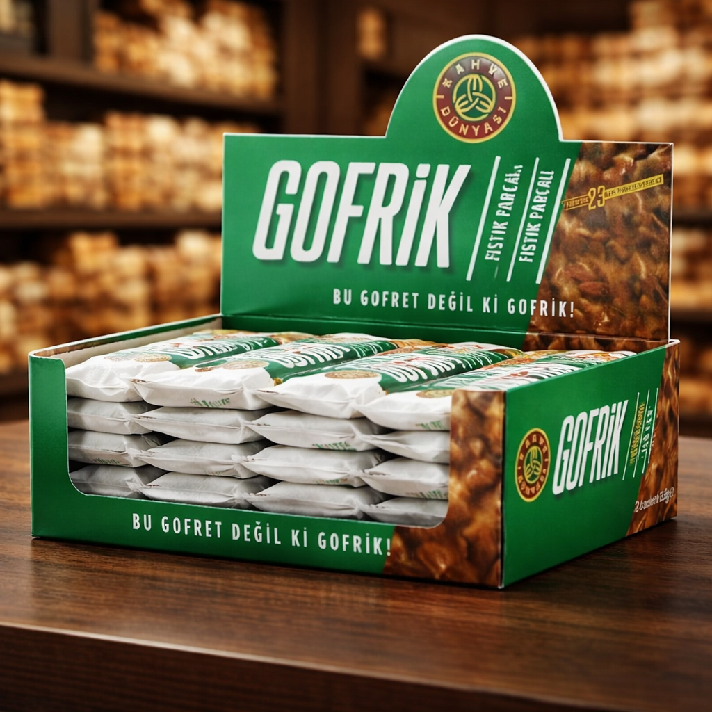 KAHVE DÜNYASI SÜTLÜ GOFRİK 33 GR (ADET FİYATI 25 TL'DİR. DİSPLAY İÇİ 24 ADETTİR )