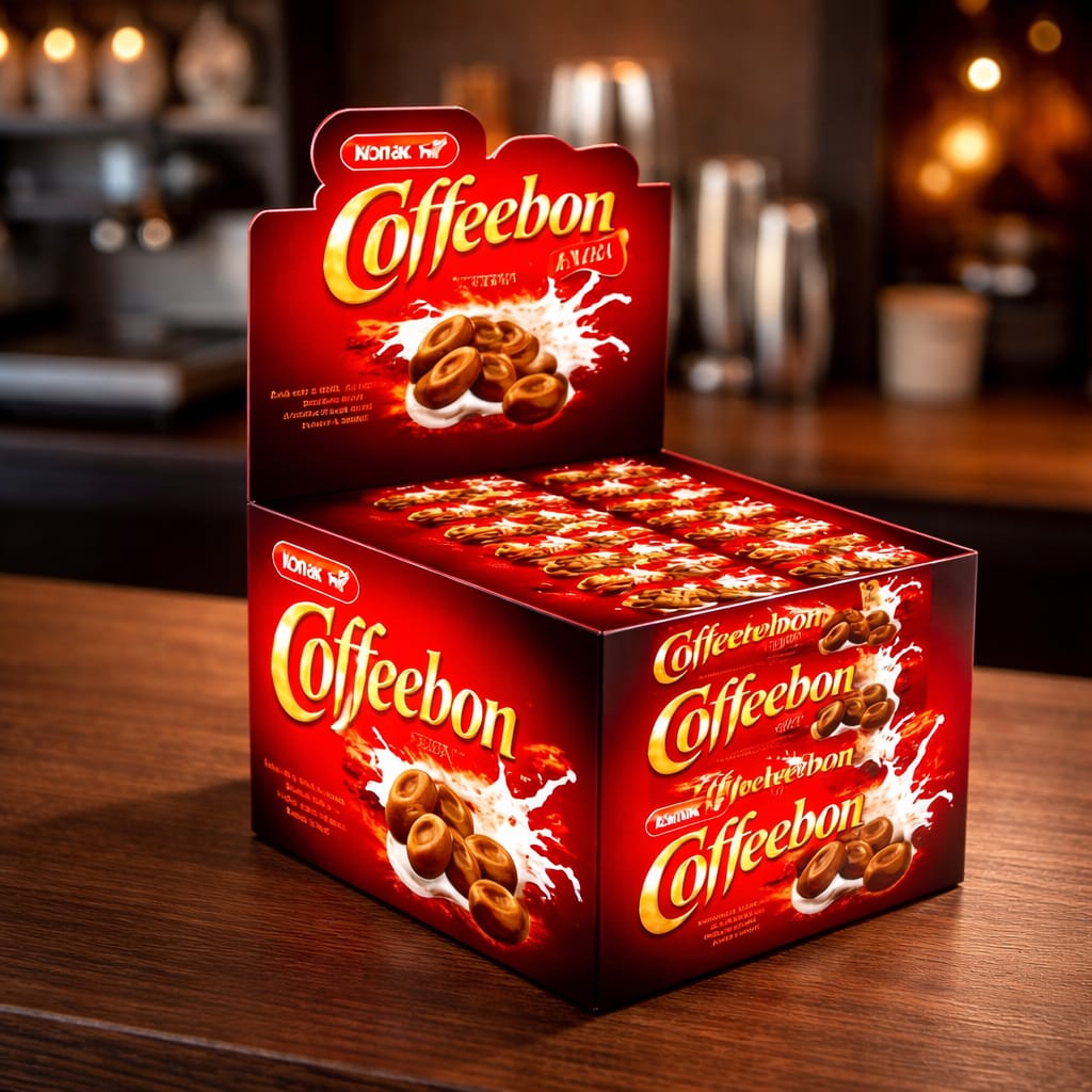 KONAK 2904 -- COFFEBON EXTRA FİŞEK-KAHVELİ-TEREYAĞLI-SÜTLÜ BONBON 45 GR (ADET FİYATI 9.50 KRŞ'TUR. DİSPLAY İÇİ 24 ADETTİR) 300013