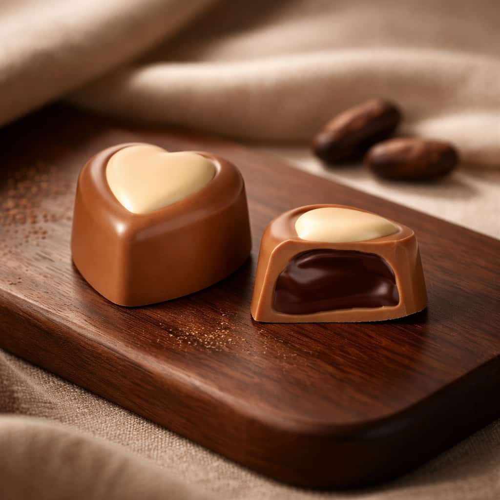 BOLÇİ -- C065 / KALP Bitter Ganaj Dolgulu Sütlü Spesiyal Çikolata ( KG FİYATI 860 TL'DİR. KUTU İÇİ 2.400 KG'DİR)