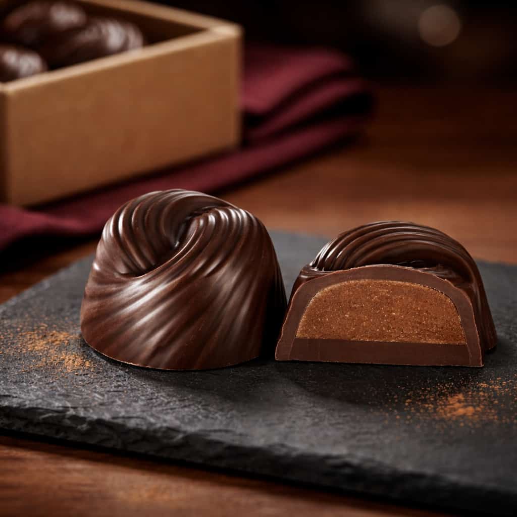 BOLÇİ -- C352 / Badem Gianduja Dolgulu Bitter Spesiyal Çikolata ( KG FİYATI 925 TL'DİR. KUTU İÇİ 2.400 KG'DİR)