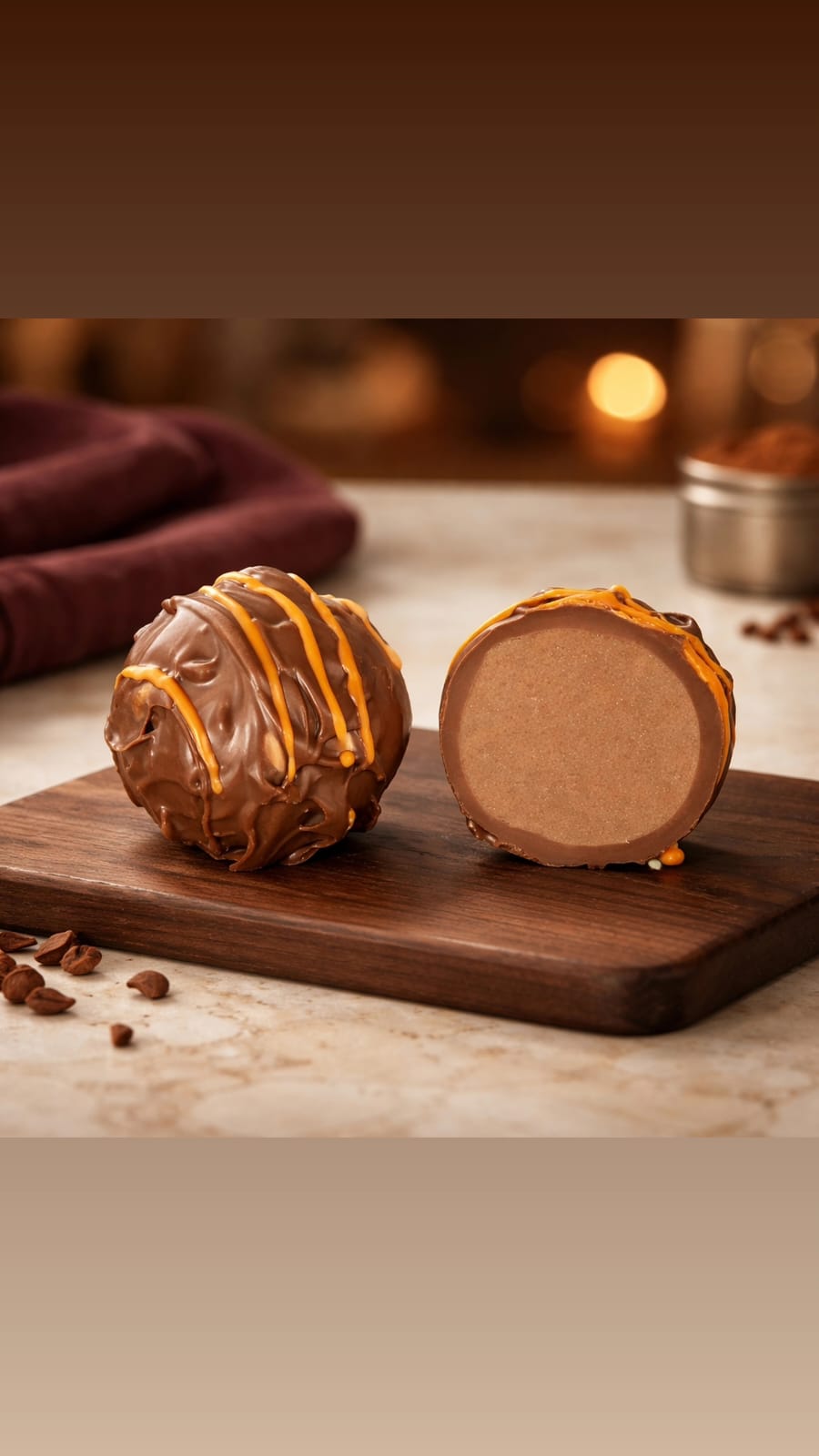 BOLÇİ -- C158 / Badem Gianduja Dolgulu Sütlü Trüf Çikolata (KG FİYATI 959 TL'DİR.KUTU İÇİ 2 KG 'DİR)
