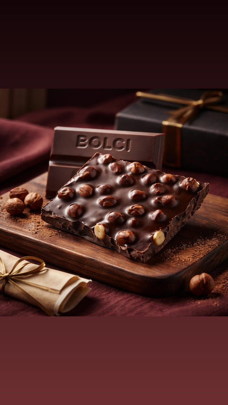 BOLÇİ -- C002 Bitter Fındıklı Kırma Çikolata (KG FİYATI 1281 TL'DİR. KOLİ İÇİ 3 KG'DİR)