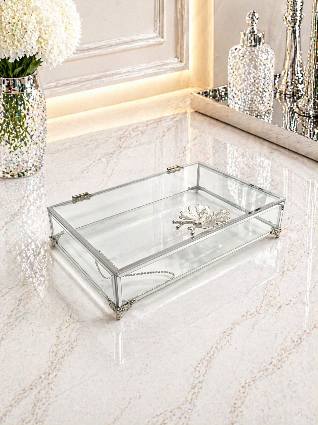 KDD GÜMÜŞ KELEBEK TAŞSIZ AYAKLI 30*20 CM - 228 - (0503)