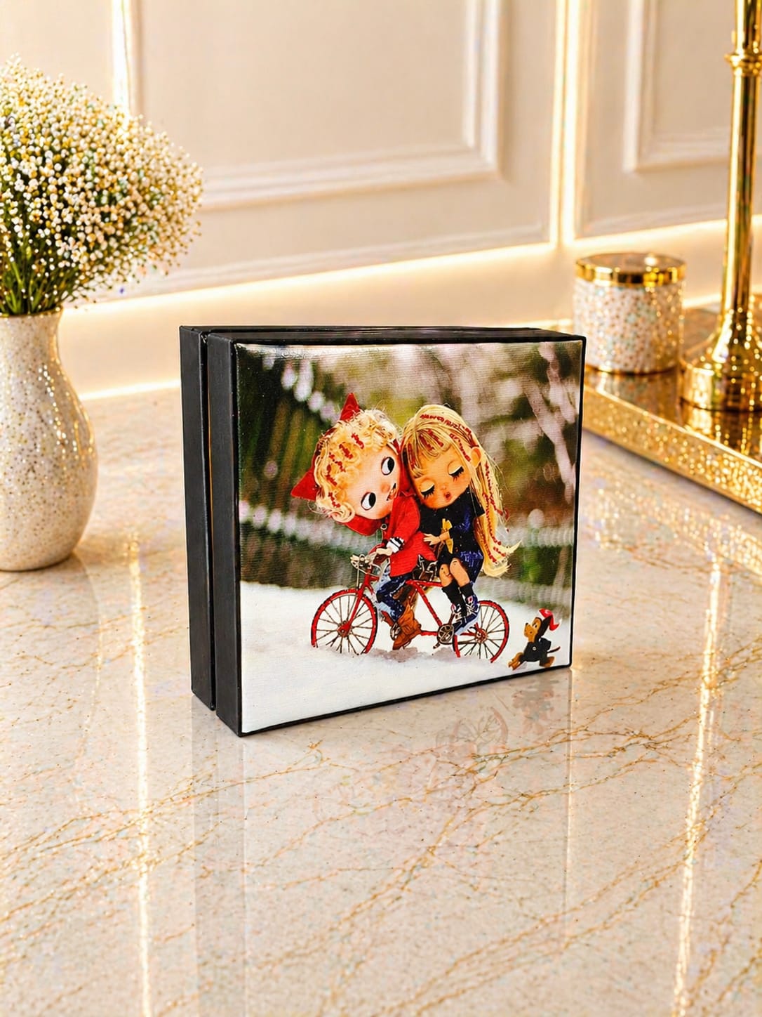 LB 16 GÖZLÜ SEVGİLİLER GÜNÜ KANVAS SİMLİ EL ÇALIŞMASI 20*20 CM  - 10000
