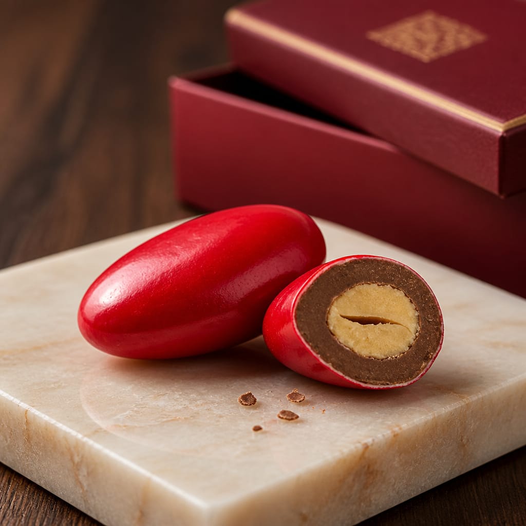 PKL YADA MR -KIRMIZI RENKLİ BADEM DRAJE (KG FİYATI 546 TL'DİR. KUTU İÇİ 4 KG'DİR)