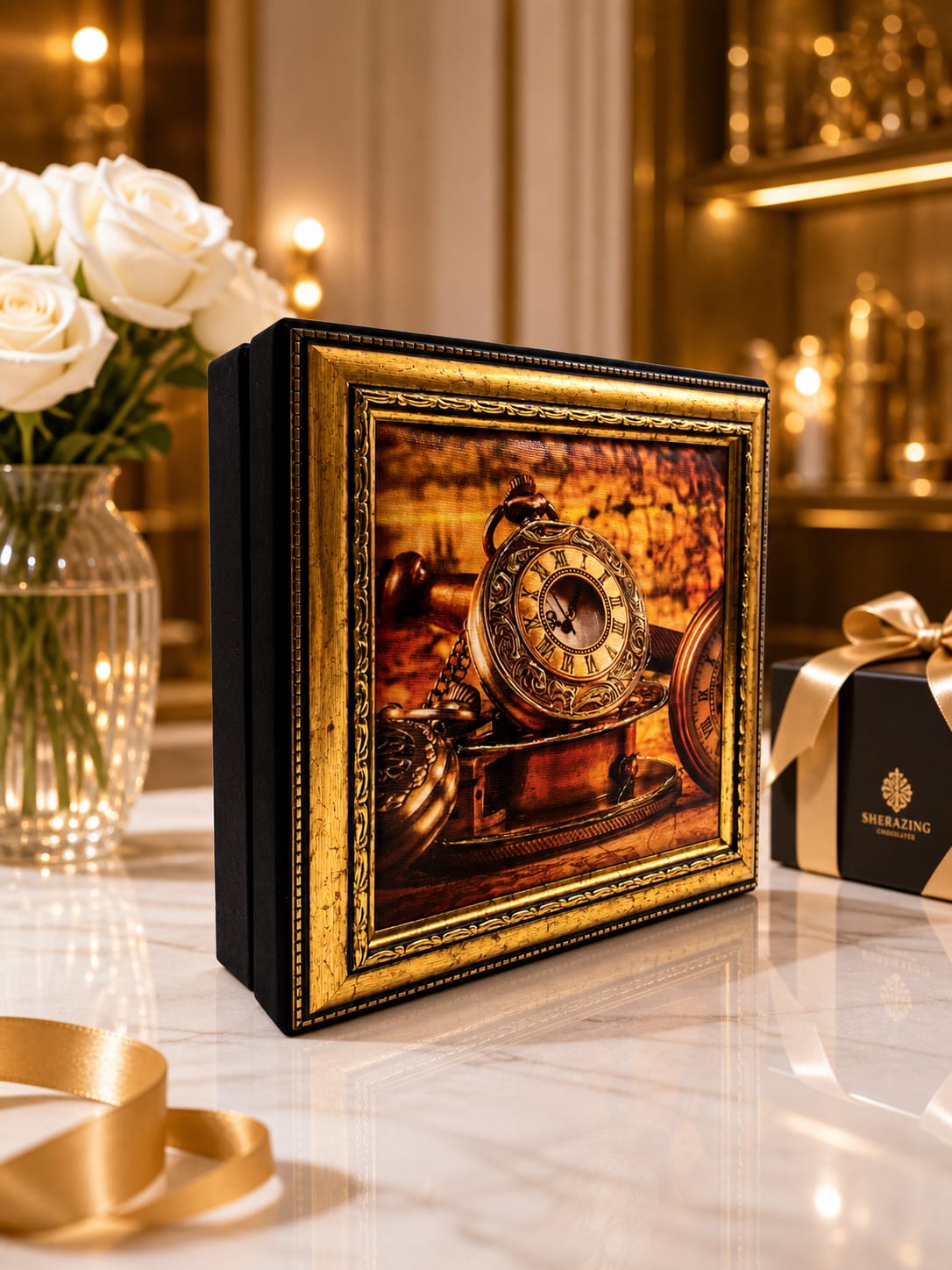 LB 25 GÖZLÜ KANVAS ALTIN VARAK EL İŞÇİLİĞİ ÇALIŞMASI 30*30 CM - 118