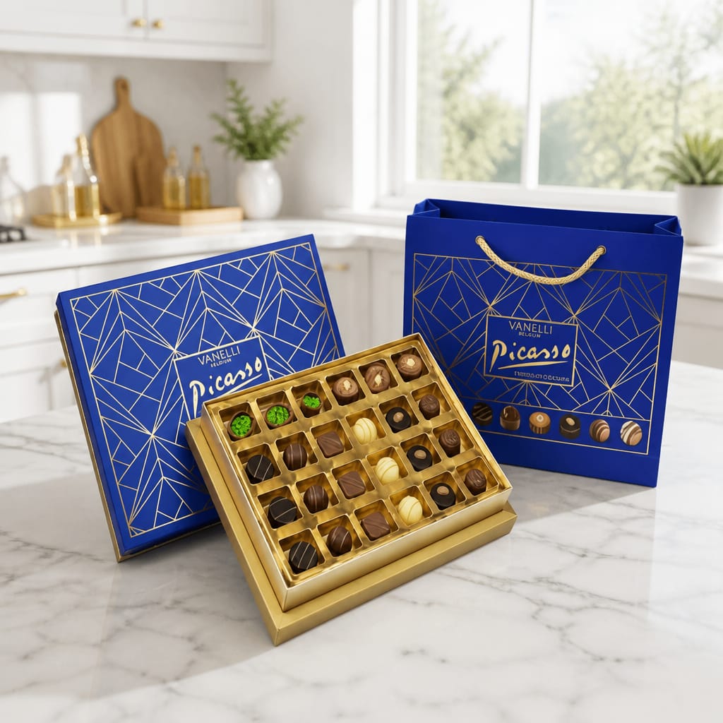 VANELLİ PİCASSO İKRAMLIK HEDİYELİK SPECIAL ÇİKOLATA 305 GR MAVİ (ADET FİYATIDIR. KOLİ İÇİ 6 ADETTİR) - 1001