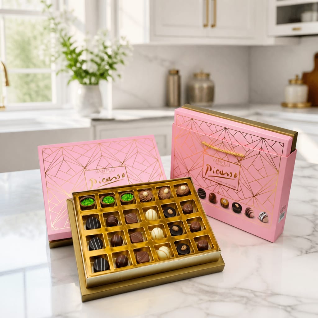 VANELLİ PİCASSO İKRAMLIK HEDİYELİK SPECIAL ÇİKOLATA 305 GR PEMBE (ADET FİYATIDIR. KOLİ İÇİ 6 ADETTİR) - 1002