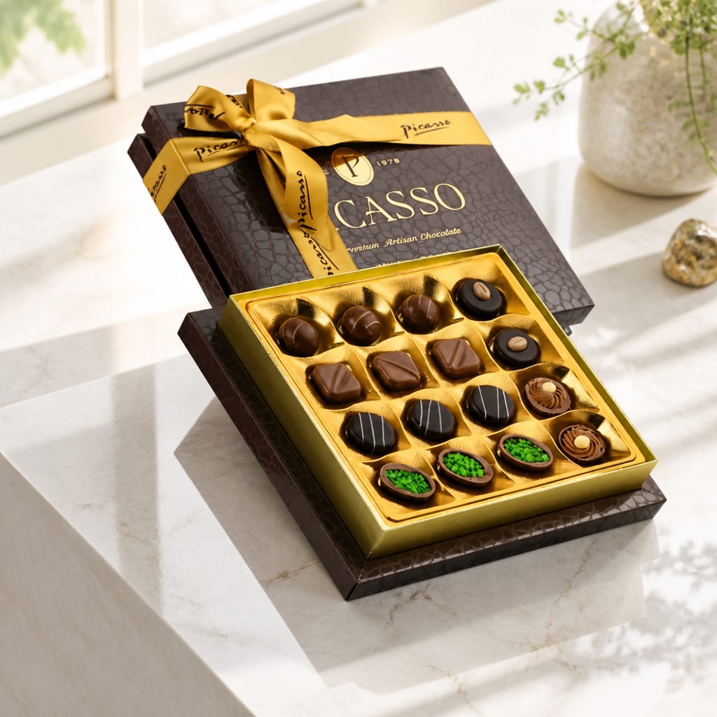 VANELLİ PİCASSO HEDİYELİK SPECIAL ÇİKOLATA 200 GR KAHVERENGİ (ADET FİYATIDIR. KOLİ İÇİ 6 ADETTİR) - 1097