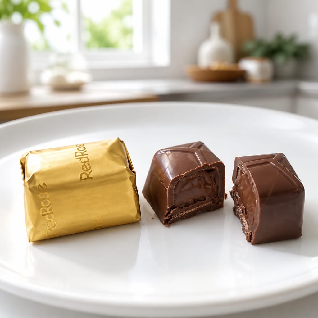 REDROSE LUXURY FINDIK KREMALI SÜTLÜ  ÇİKOLATA (KG FİYATIDIR. KOLİ İÇİ 3 KG'DİR) - ÜRÜN KODU 2101