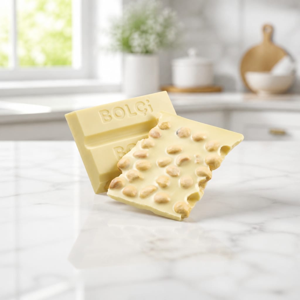 BOLÇİ -- C005 Beyaz Fındıklı Kırma Çikolata (KG FİYATI 1188 TL'DİR. KOLİ İÇİ 3 KG'DİR)